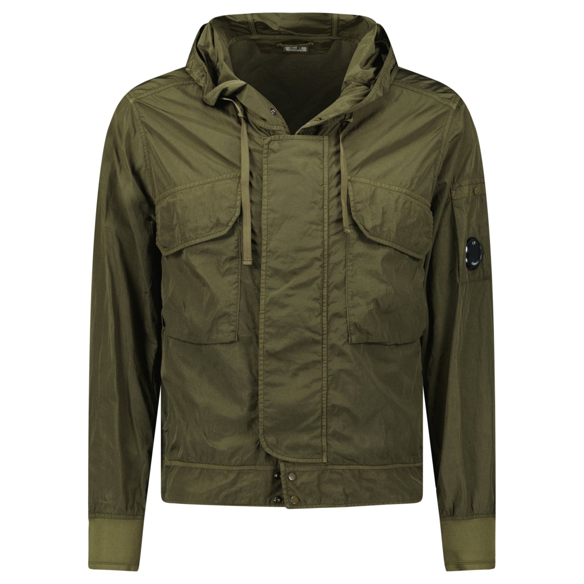 Color variation of CP Company Chrome-R Hooded Lens Jacket Ivy Green