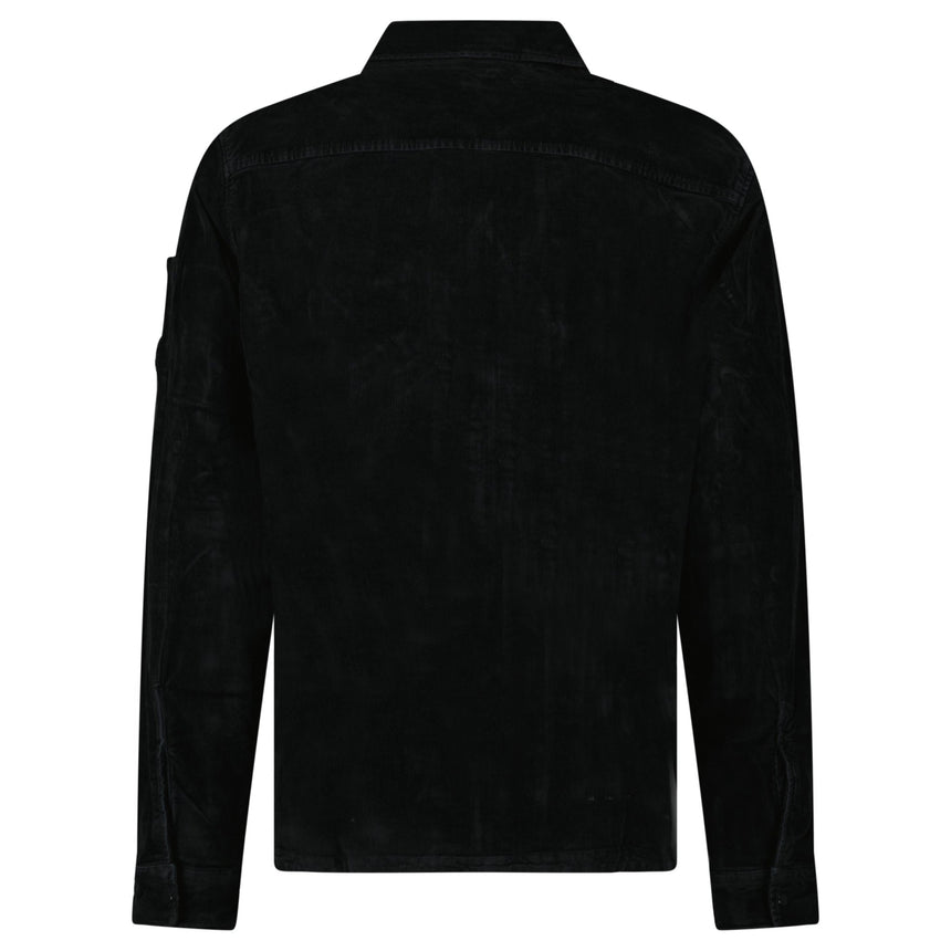 C.P. Company Corduroy Lens Zipped Overshirt in Black - Boinclo - Outlet Sale Under Retail