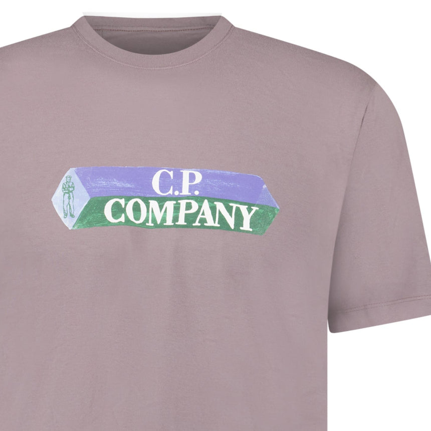 CP Company Cotton - Jersey T-Shirt in Purple Dove - Boinclo - Outlet Sale Under Retail