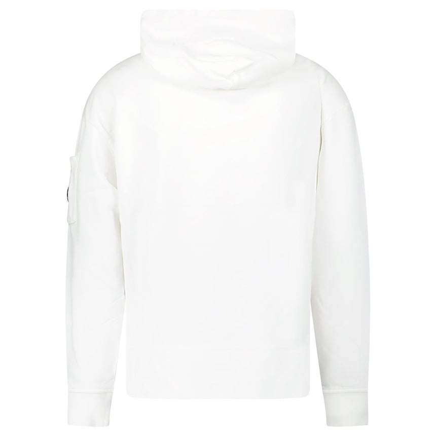 CP Company Diagonal Raised Fleece Lens Hooded Sweatshirt in White - Boinclo - Outlet Sale Under Retail