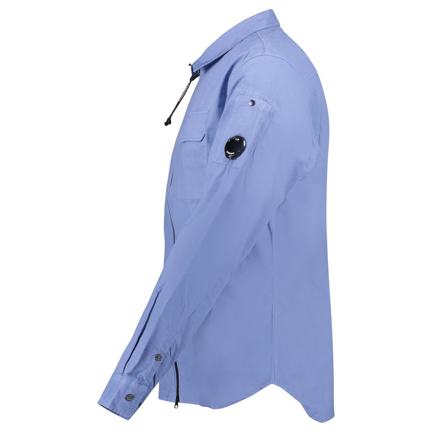 CP Company 'Gabardine' Overshirt in Blue - Boinclo - Outlet Sale Under Retail
