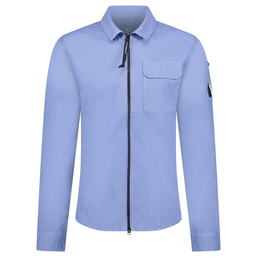 CP Company 'Gabardine' Overshirt in Blue - Boinclo - Outlet Sale Under Retail