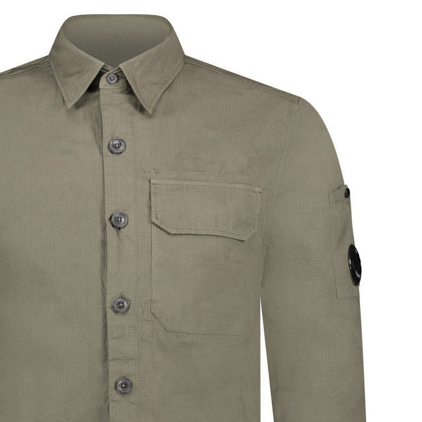 CP Company Lens Button Up Overshirt Green - Boinclo - Outlet Sale Under Retail