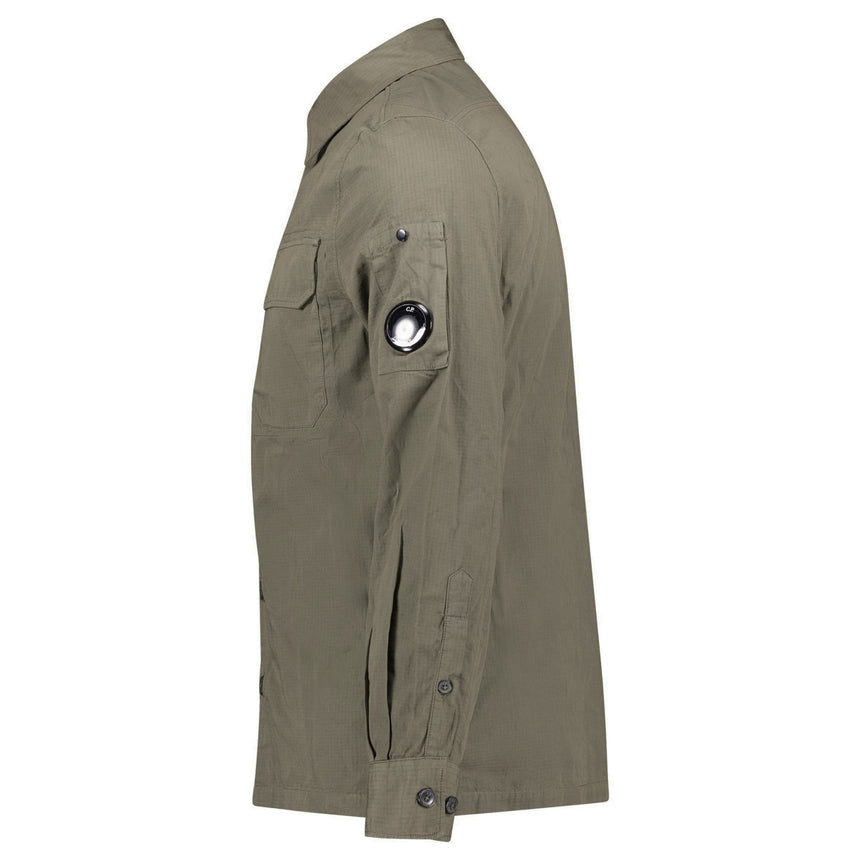 CP Company Lens Button Up Overshirt Green - Boinclo - Outlet Sale Under Retail