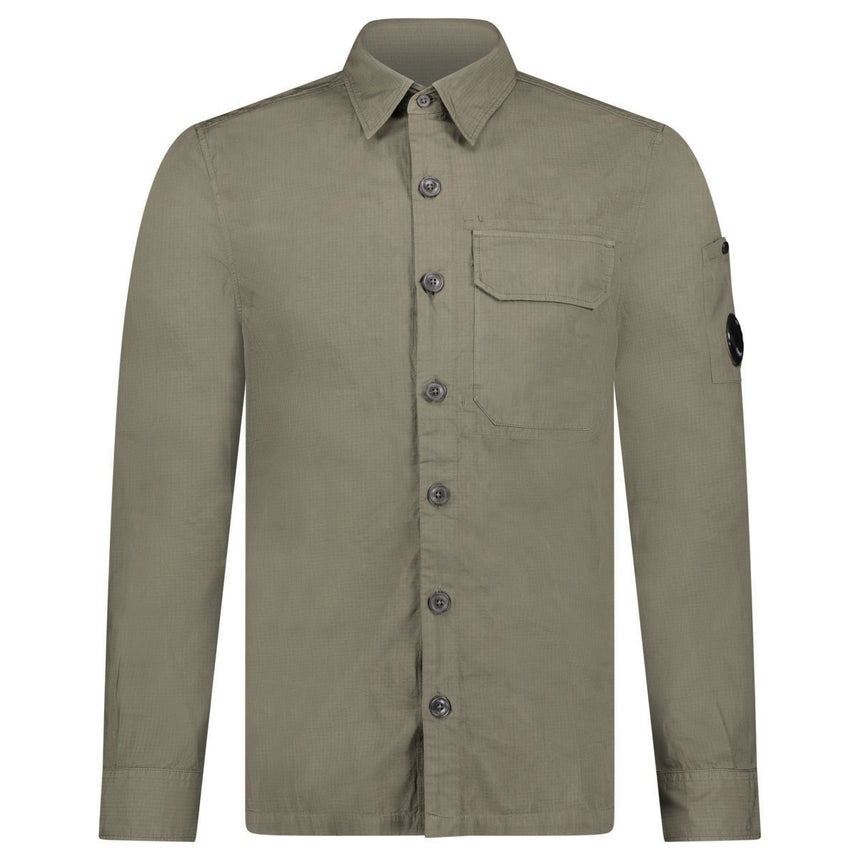 CP Company Lens Button Up Overshirt Green - Boinclo - Outlet Sale Under Retail