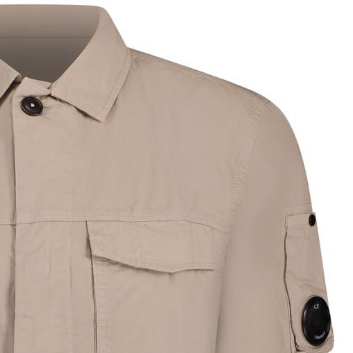 CP Company Lens Double Pocket Overshirt Beige - Boinclo - Outlet Sale Under Retail