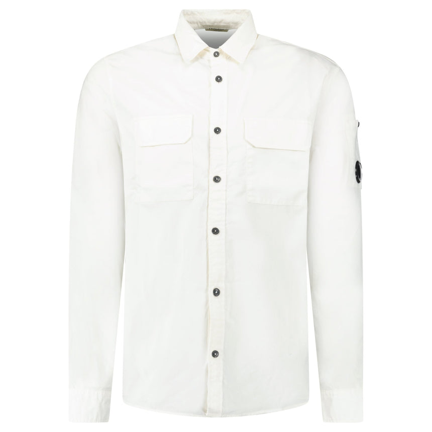 CP Company Lens Safari Shirt Gauze White - Boinclo - Outlet Sale Under Retail