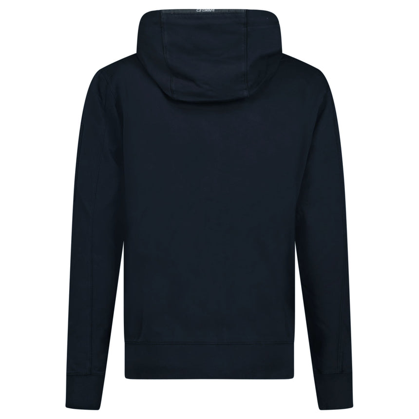 CP Company Light Fleece Lens Zip Hoodie Navy