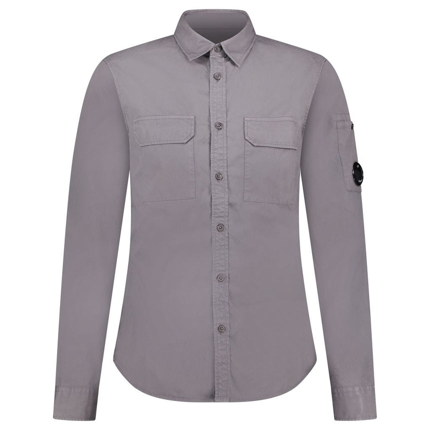 CP Company Zip 'Gabardine' Overshirt Grey - Boinclo - Outlet Sale Under Retail