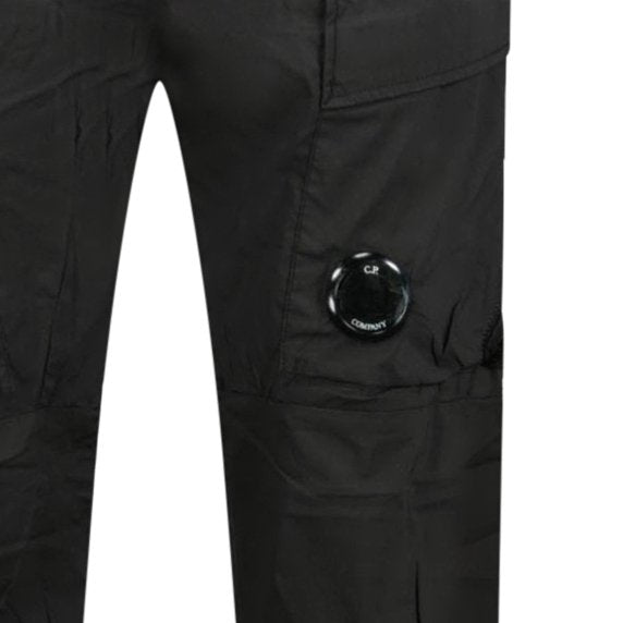 CP Company Cuffed 50 Fili Stretch Cargo Pants Black - Boinclo - Outlet Sale Under Retail