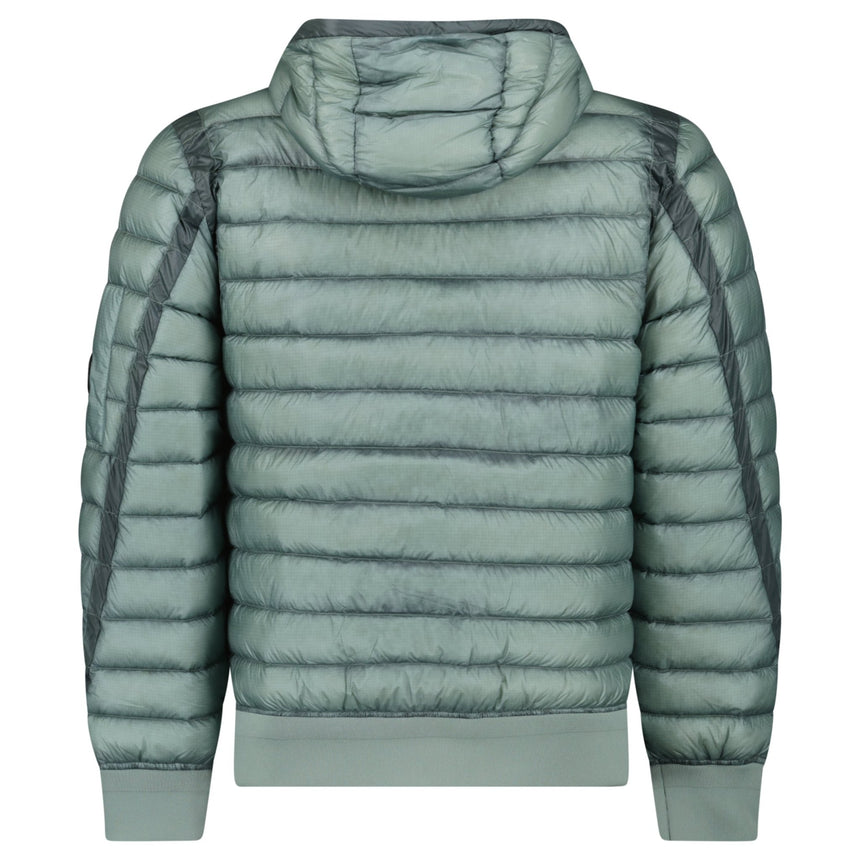 CP Company D.D. Shell Down Hooded Lens Jacket in Silver Blue - Boinclo - Outlet Sale Under Retail