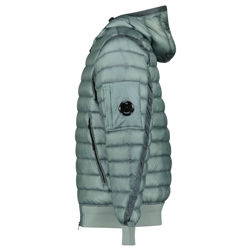 CP Company D.D. Shell Down Hooded Lens Jacket in Silver Blue - Boinclo - Outlet Sale Under Retail