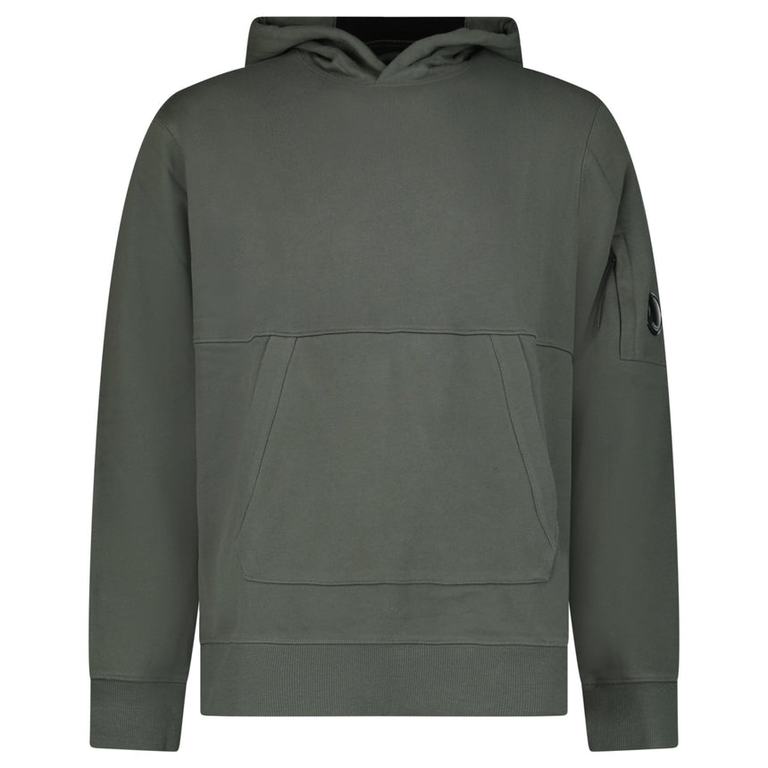 CP Company Diagonal Raised Fleece Hooded Lens Sweatshirt in Gunmetal Grey - Boinclo - Outlet Sale Under Retail