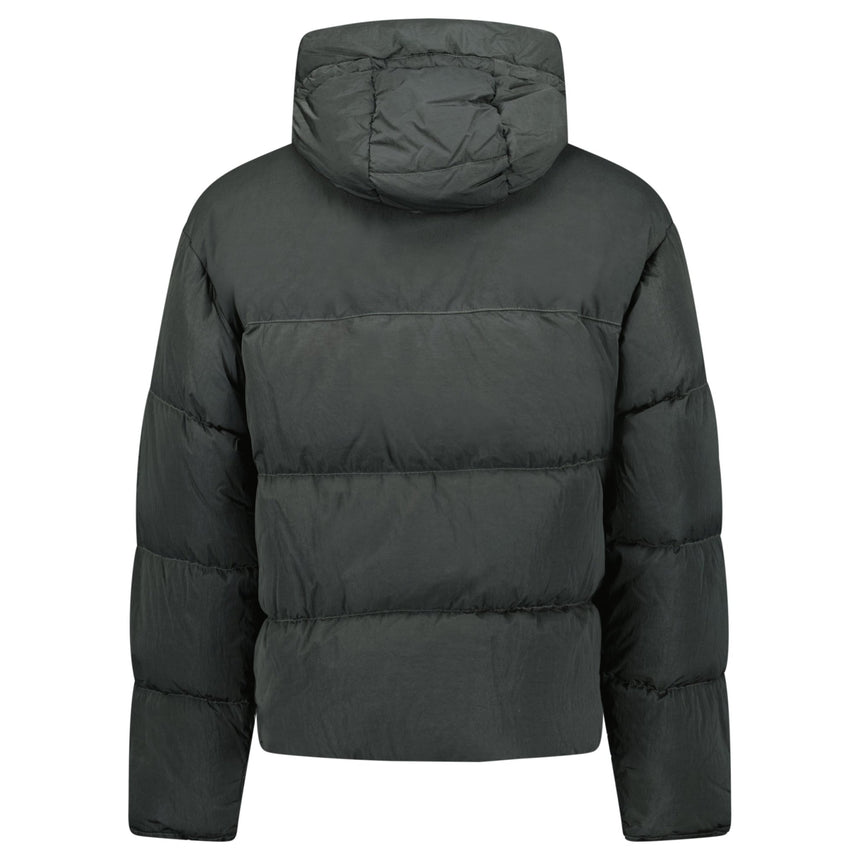 CP Company Eco - Chrome R Mixed Hooded Down Jacket in Dark Shadow - Boinclo - Outlet Sale Under Retail