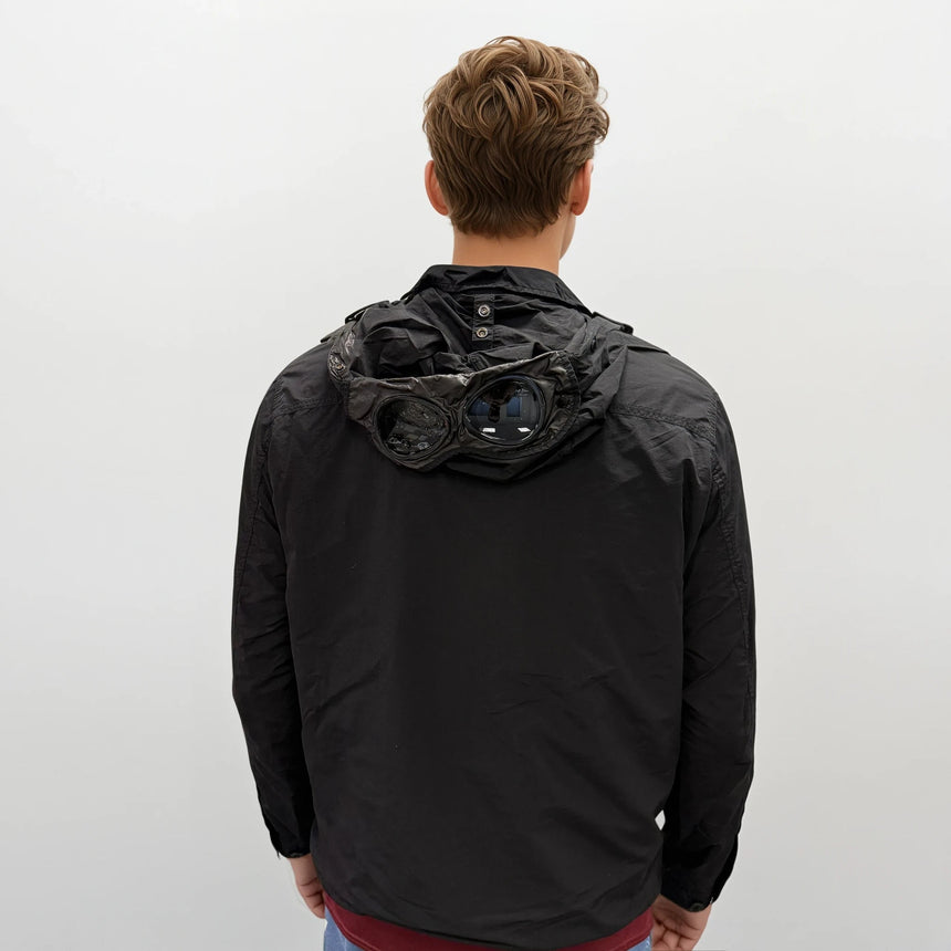 C.P. Company Flatt Nylon Black Goggle Over - shirt - Boinclo - Outlet Sale Under Retail