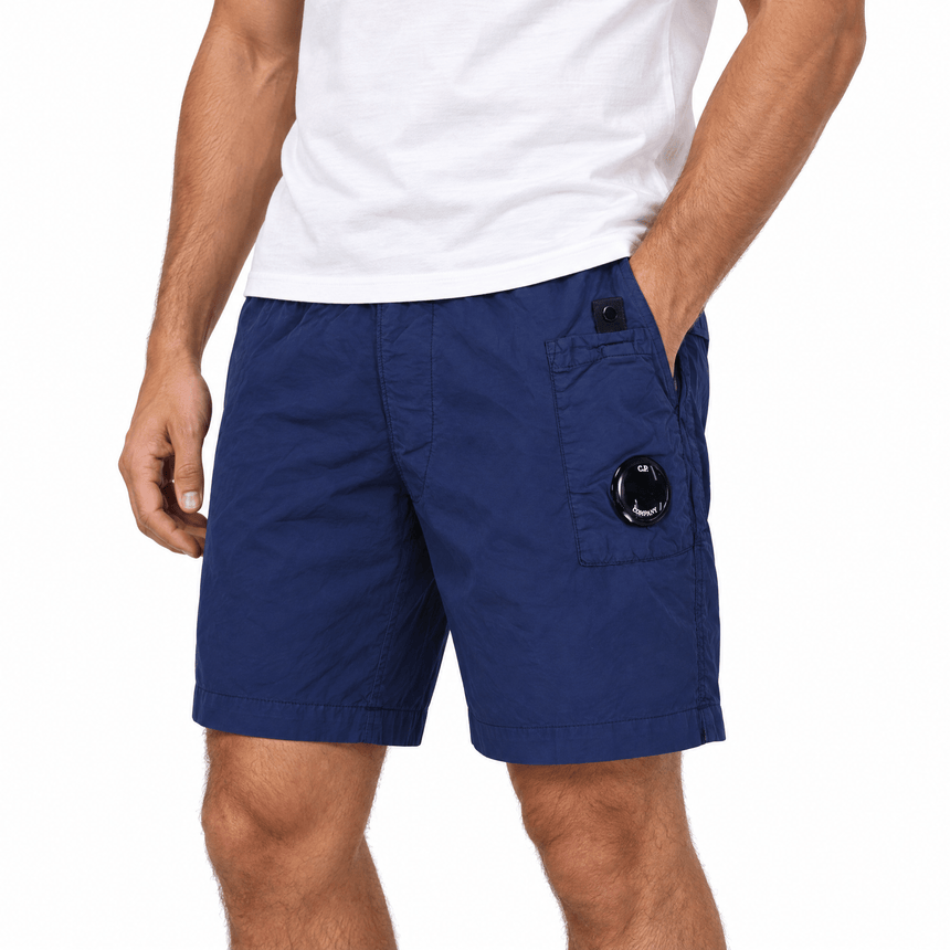 CP Company Flatt Nylon Lens Swim Shorts Blue Print - Boinclo - Outlet Sale Under Retail