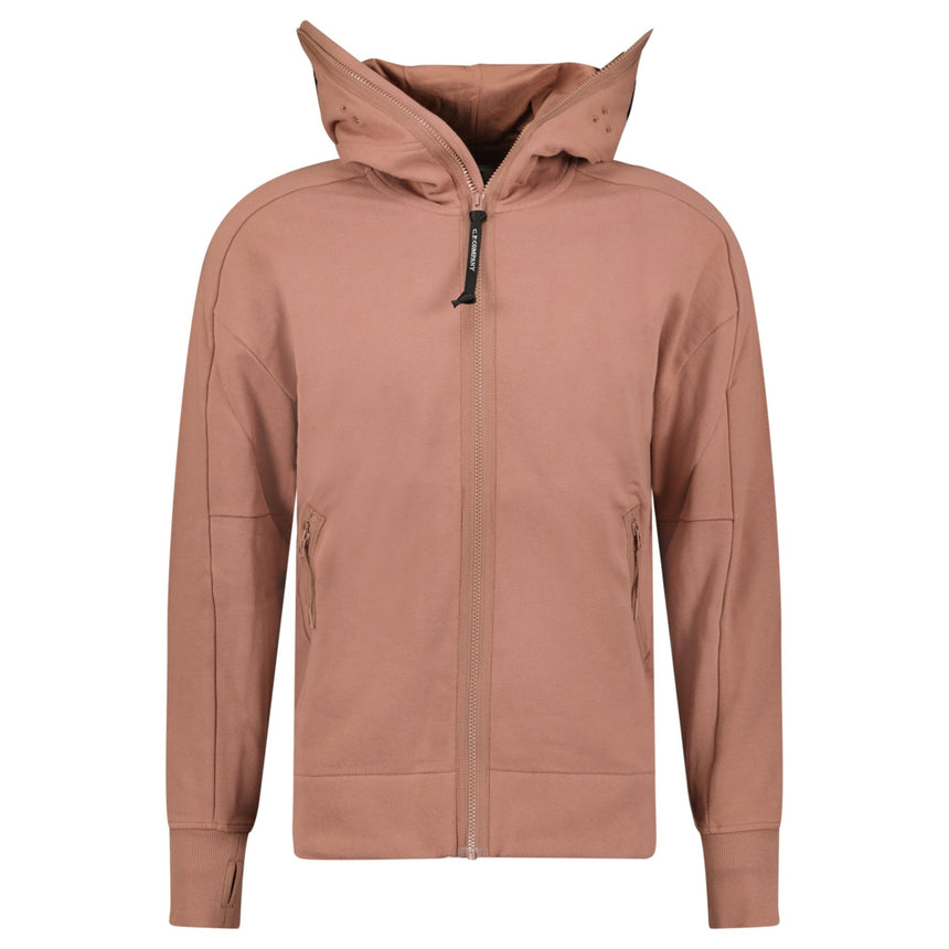 CP Company Hooded Explorer Goggle Zip Up Sweatshirt Light Brown - Boinclo - Outlet Sale Under Retail