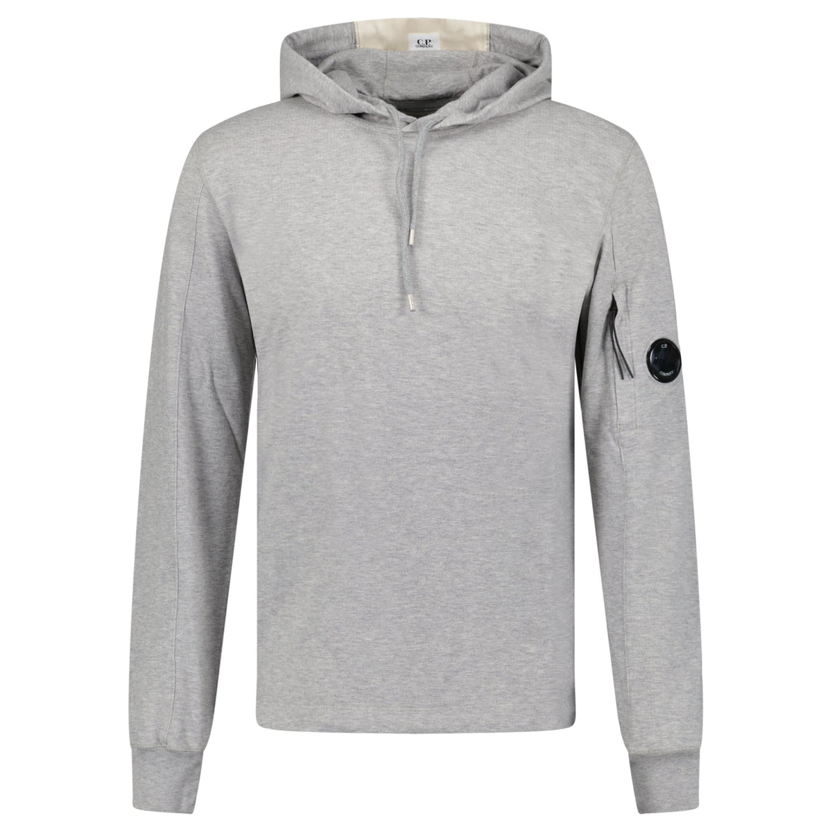 CP Company Hooded Lens Light Fleece Sweatshirt Grey Outlet Sale