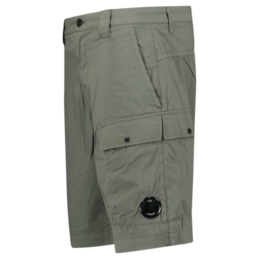 CP Company Ivy Green Stretch Sateen Cargo Shorts - Boinclo - Outlet Sale Under Retail