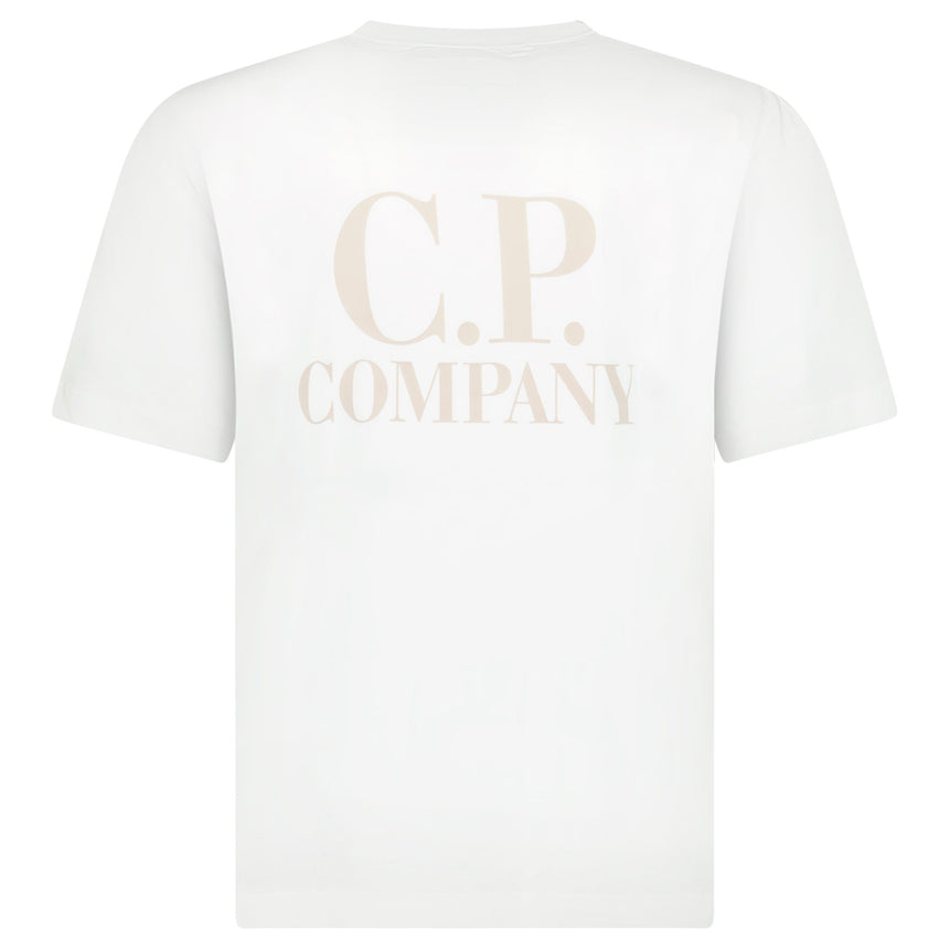 CP Company Jersey Short Sleeve Logo T-Shirt in Gauze White - Boinclo - Outlet Sale Under Retail