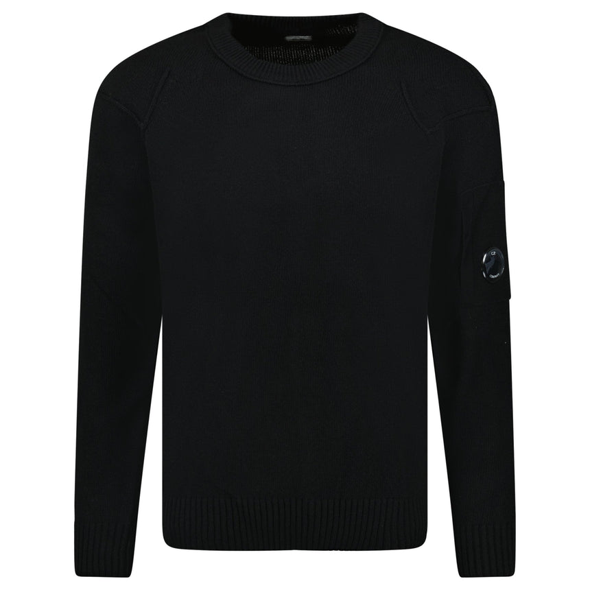 CP Company Lambswool GRS Crew Neck Full Knit Black - Boinclo - Outlet Sale Under Retail