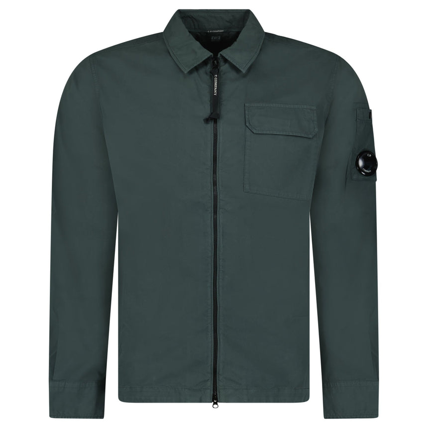 CP Company Lens Zip - Up Overshirt Dark Shadow - Boinclo - Outlet Sale Under Retail