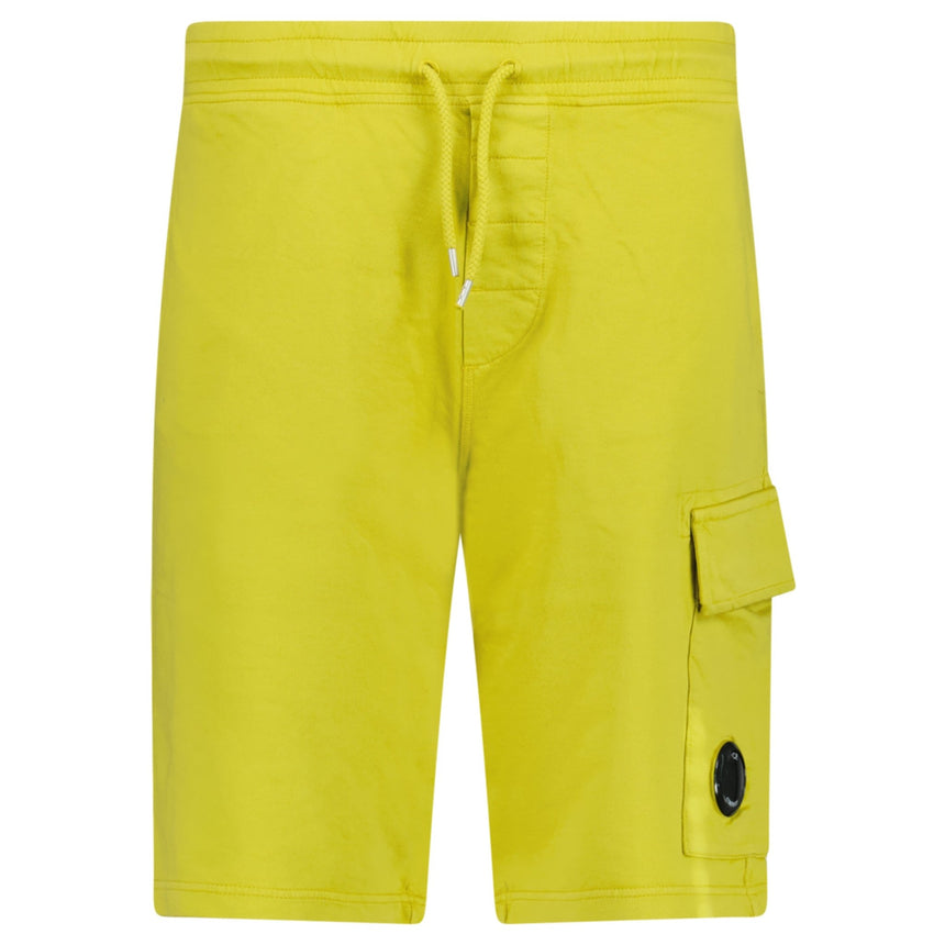 CP Company Light Fleece Cargo Lens Shorts in Antique Moss Green - Boinclo - Outlet Sale Under Retail