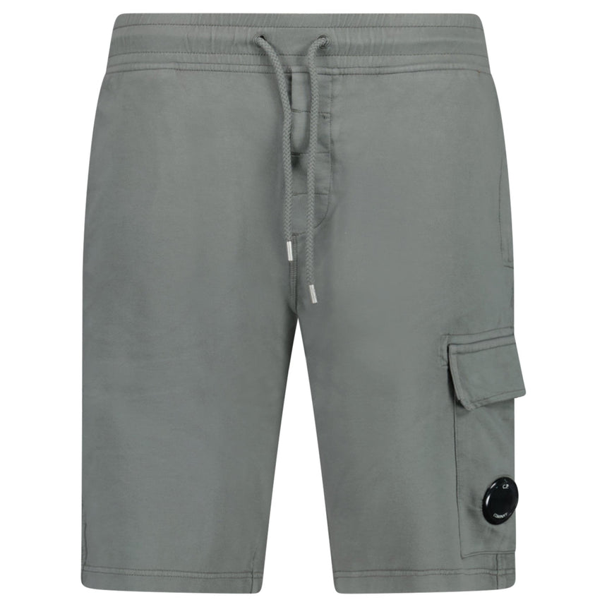 CP Company Light Fleece Cargo Lens Shorts in Gunmetal Grey - Boinclo - Outlet Sale Under Retail