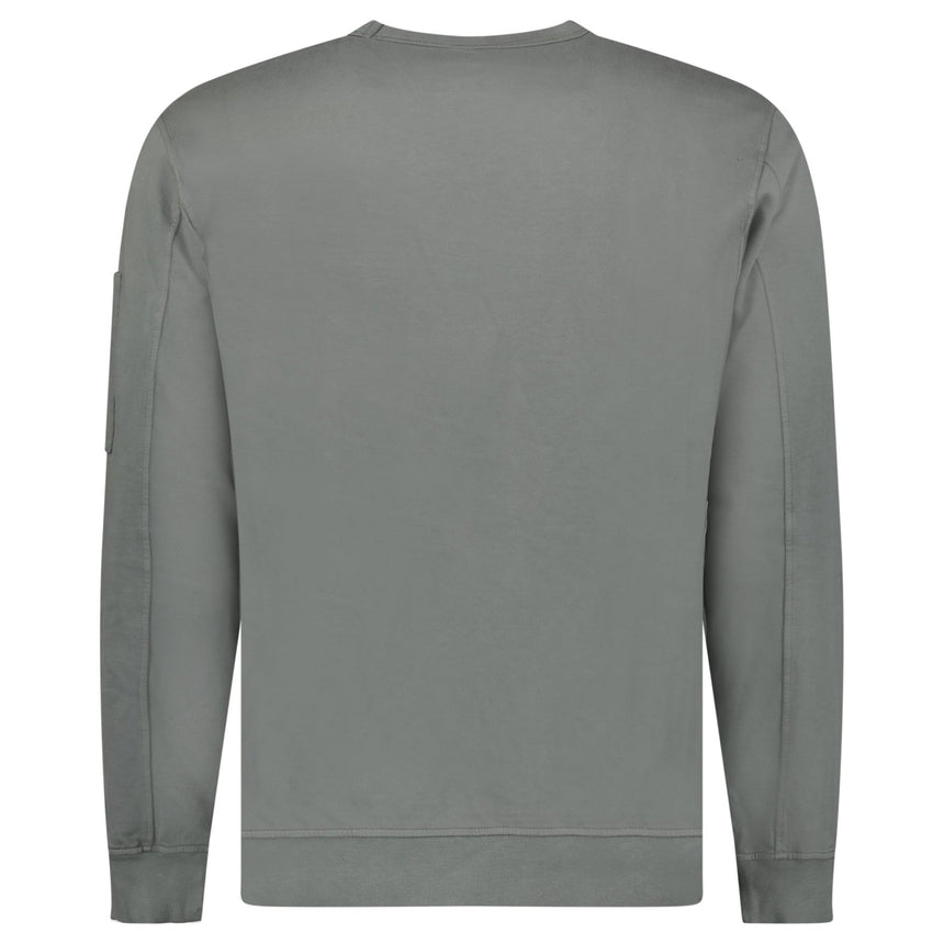CP Company Light Fleece Crewneck Lens Sweatshirt in Gunmetal - Boinclo - Outlet Sale Under Retail