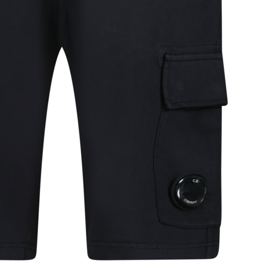 CP Company Light Fleece Lens Sweat Shorts Black - Boinclo - Outlet Sale Under Retail