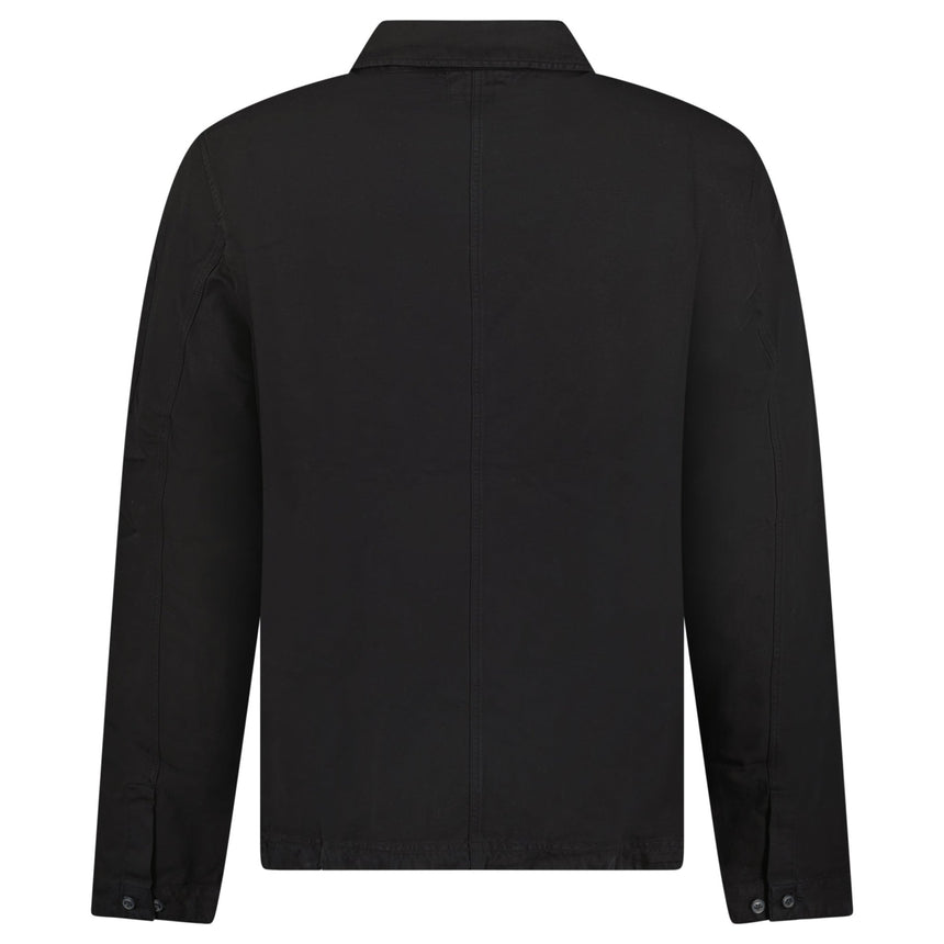 CP Company Linen/Cotton Lens Overshirt in Black - Boinclo - Outlet Sale Under Retail