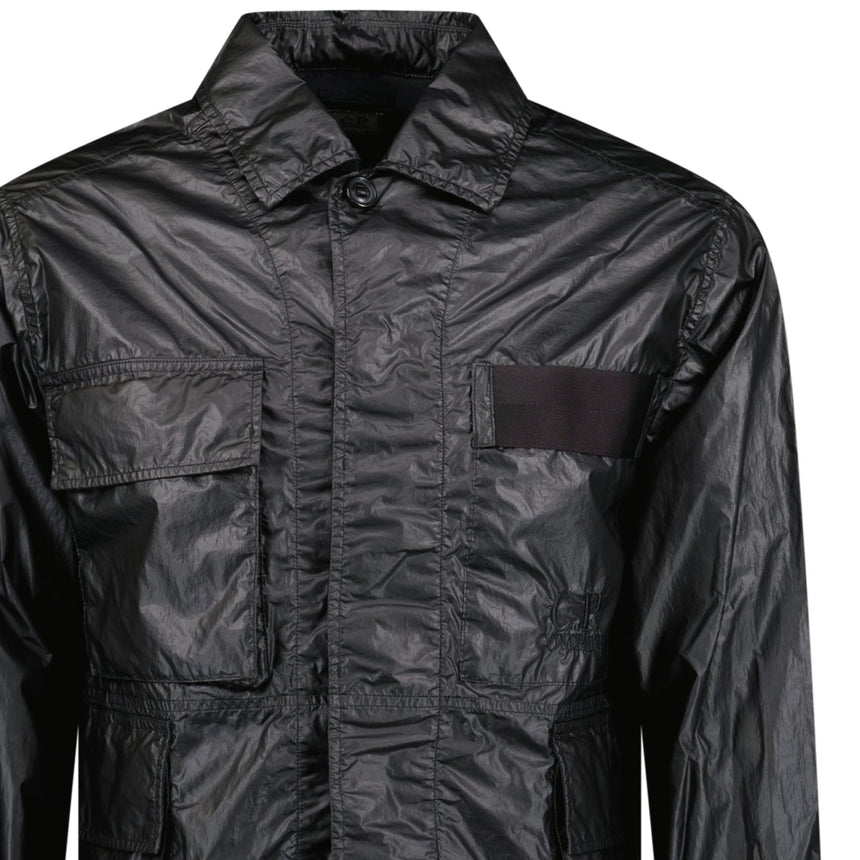CP Company Lino Wax Black Overshirt Jacket - Boinclo - Outlet Sale Under Retail