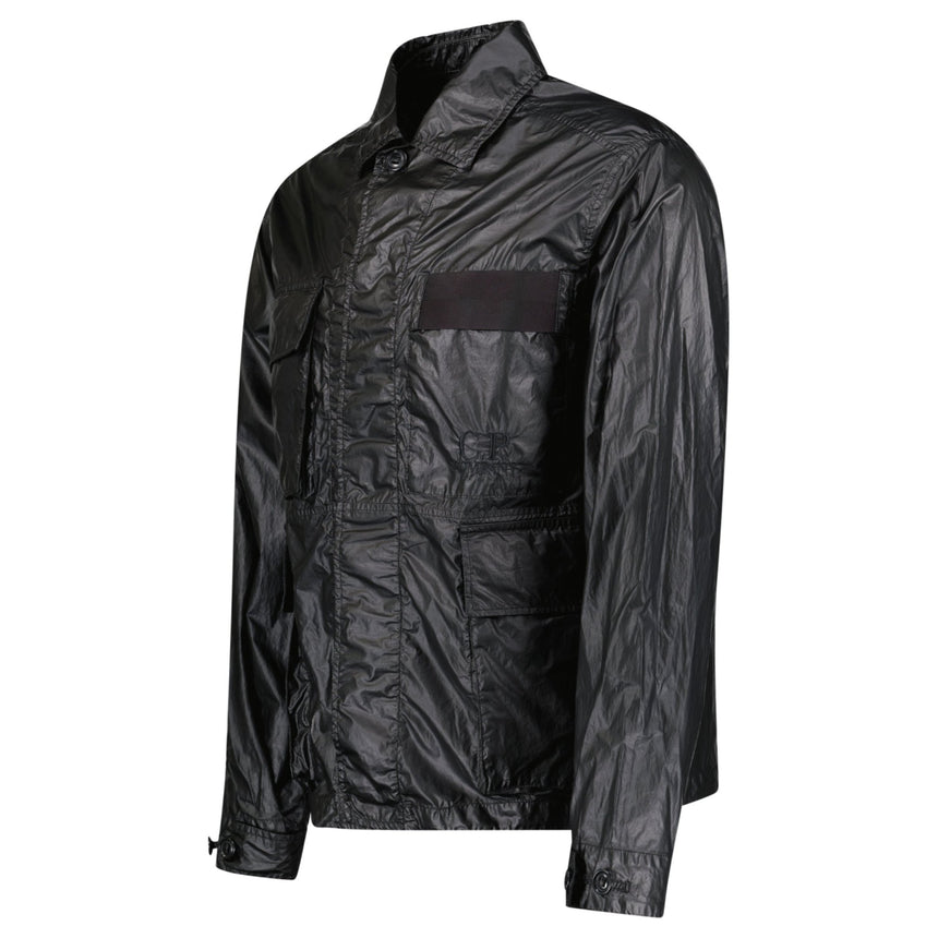 CP Company Lino Wax Black Overshirt Jacket - Boinclo - Outlet Sale Under Retail