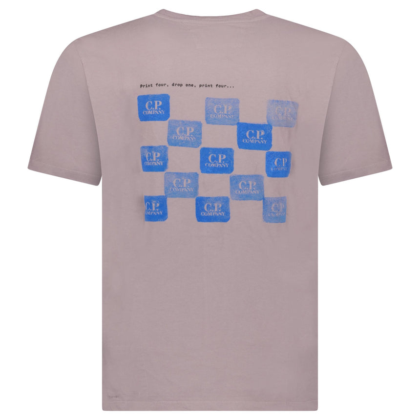 C.P. Company Logo - Print Jersey T-Shirt in Lavender - Boinclo - Outlet Sale Under Retail