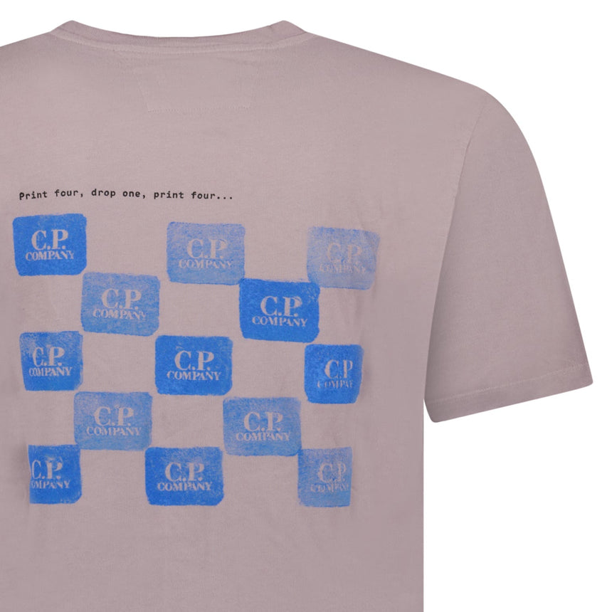 C.P. Company Logo - Print Jersey T-Shirt in Lavender - Boinclo - Outlet Sale Under Retail