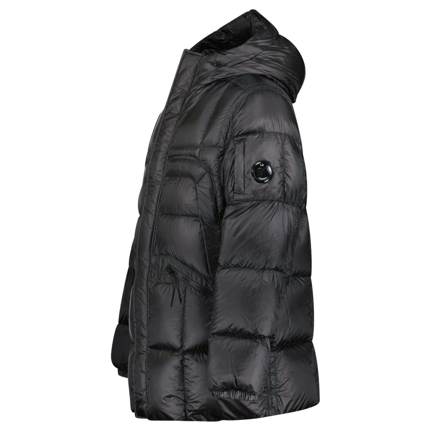 CP Company Long D.D. Shell Lens Down Jacket Black - Boinclo - Outlet Sale Under Retail
