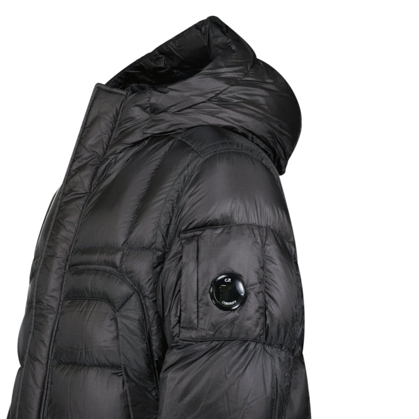 CP Company Long D.D. Shell Lens Down Jacket Black - Boinclo - Outlet Sale Under Retail
