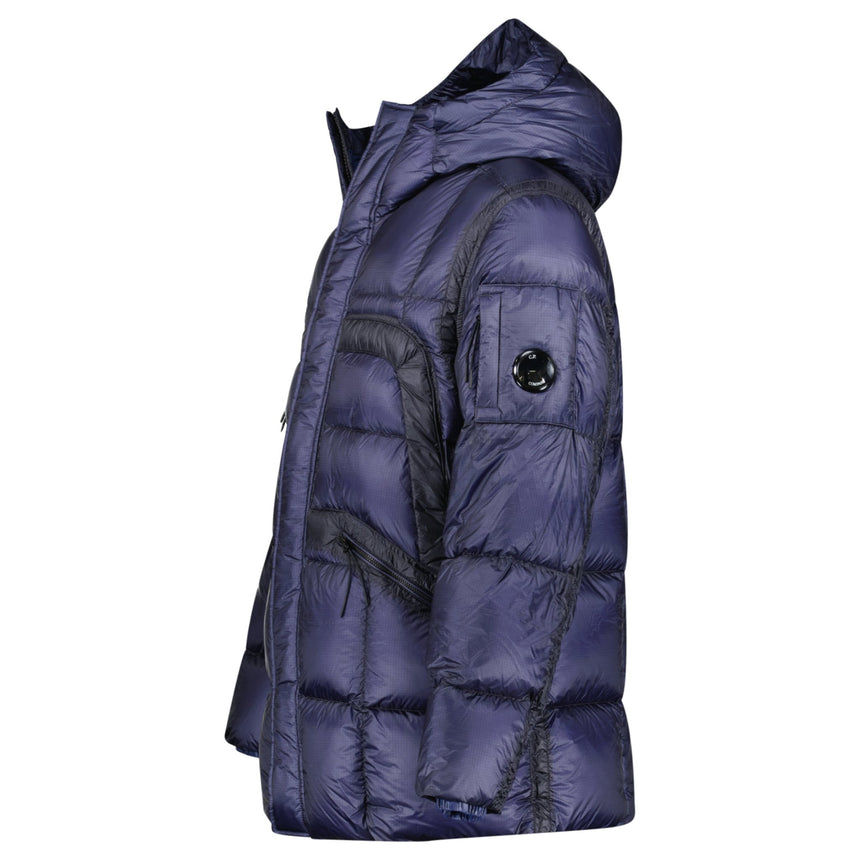CP Company Long D.D. Shell Lens Down Jacket Estate Blue - Boinclo - Outlet Sale Under Retail