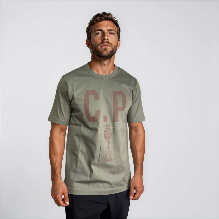 CP Company Mercerized 30/2 Jersey Sailor T-Shirt in Fallen Rock - Boinclo - Outlet Sale Under Retail