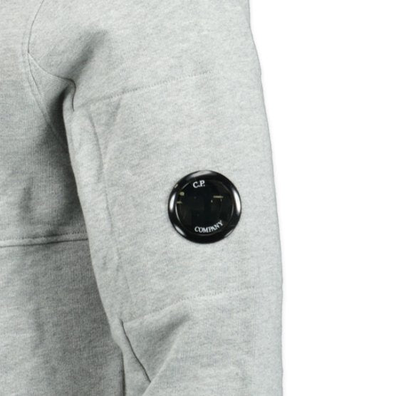 CP Company Micro Lens Diagonal Raised Hoodie Grey