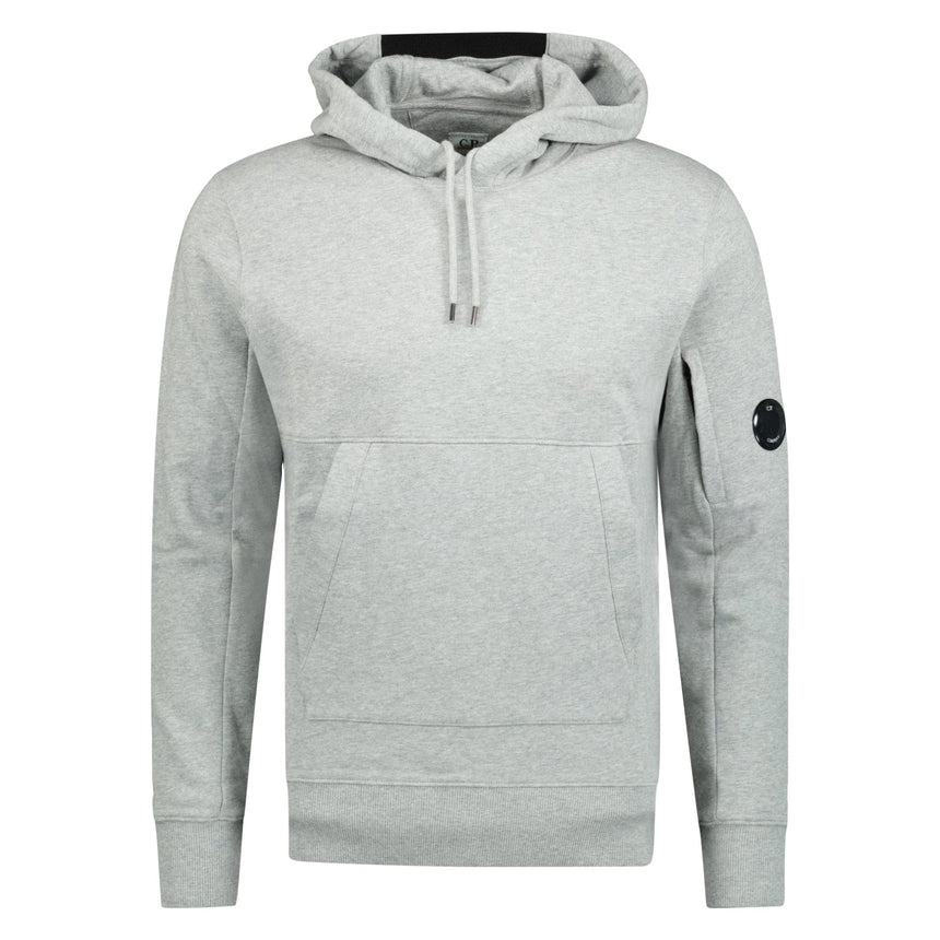 CP Company Micro Lens Diagonal Raised Hoodie Grey