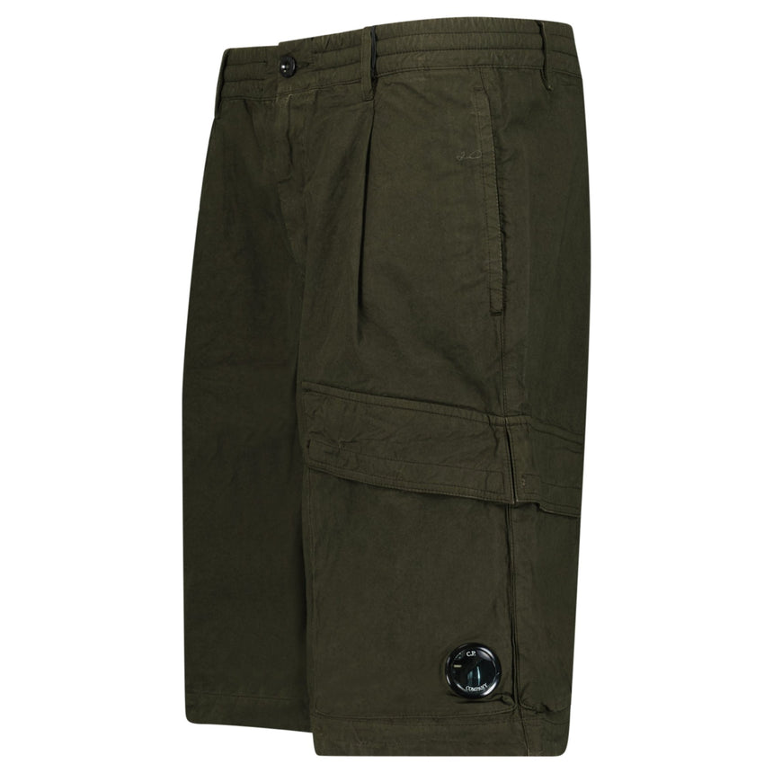 CP Company Micro - Reps Boxy Lens Shorts in Khaki Green - Boinclo - Outlet Sale Under Retail