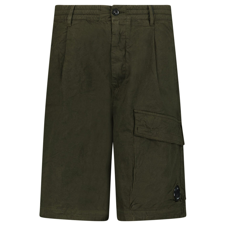 CP Company Micro - Reps Boxy Lens Shorts in Khaki Green - Boinclo - Outlet Sale Under Retail
