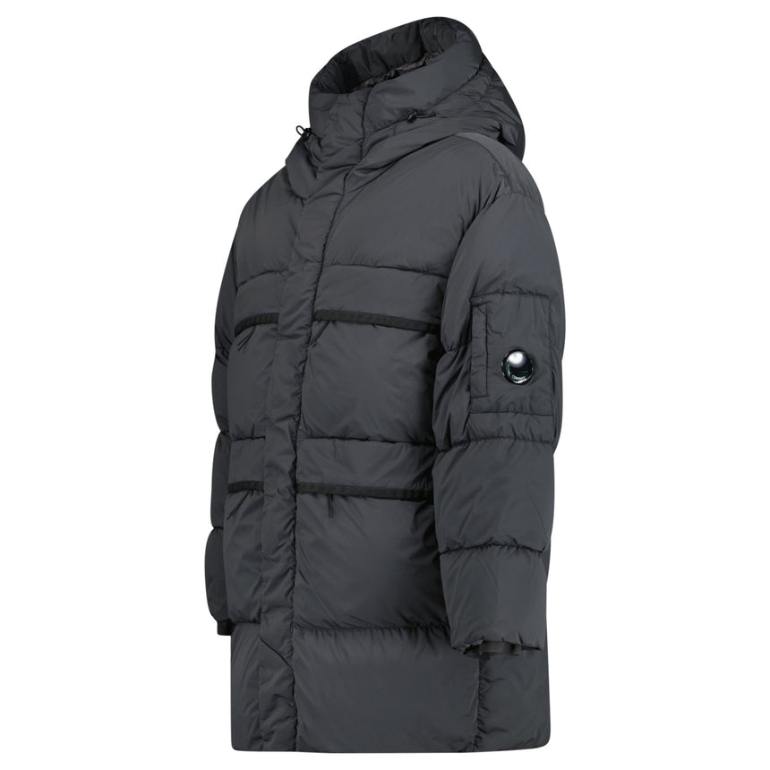 CP Company Nycra - R Hooded Long Down Jacket Dark Shadow - Boinclo - Outlet Sale Under Retail