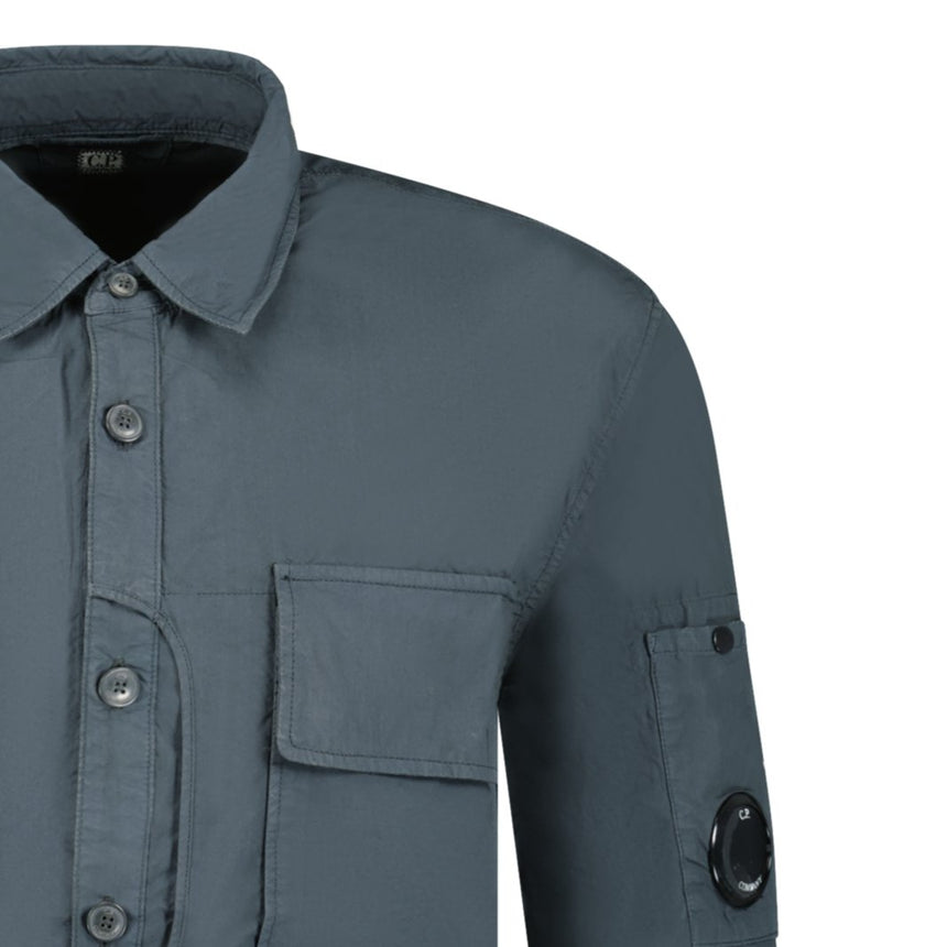 CP Company 'Popeline' Cotton Overshirt Dark Grey