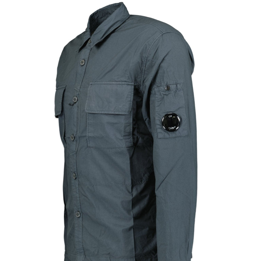 CP Company 'Popeline' Cotton Overshirt Dark Grey