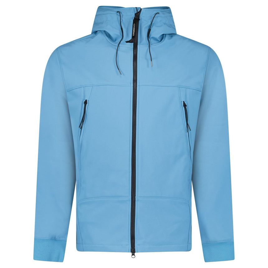 CP Company Shell - R Fleece Goggle Jacket Aegean Blue - Boinclo - Outlet Sale Under Retail
