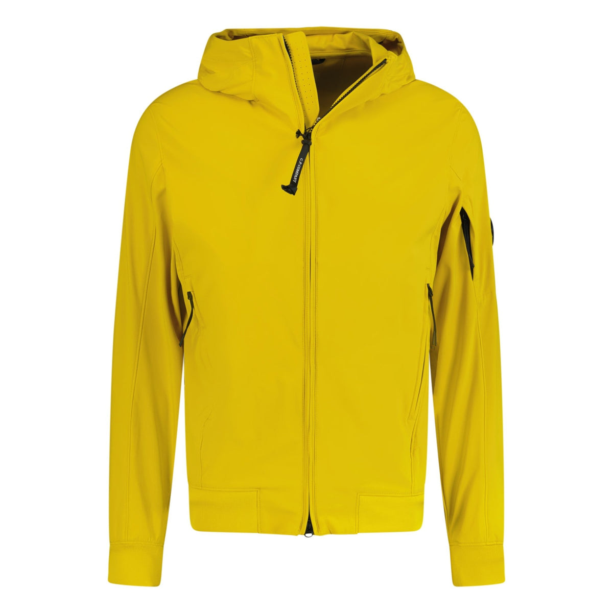 CP Company Softshell Hooded Arm Lens Jacket Yellow Outlet Sale