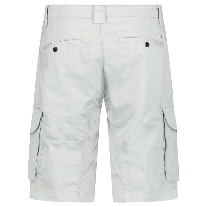 CP Company Stretch Sateen Cargo Lens Shorts in Blue Fox - Boinclo - Outlet Sale Under Retail