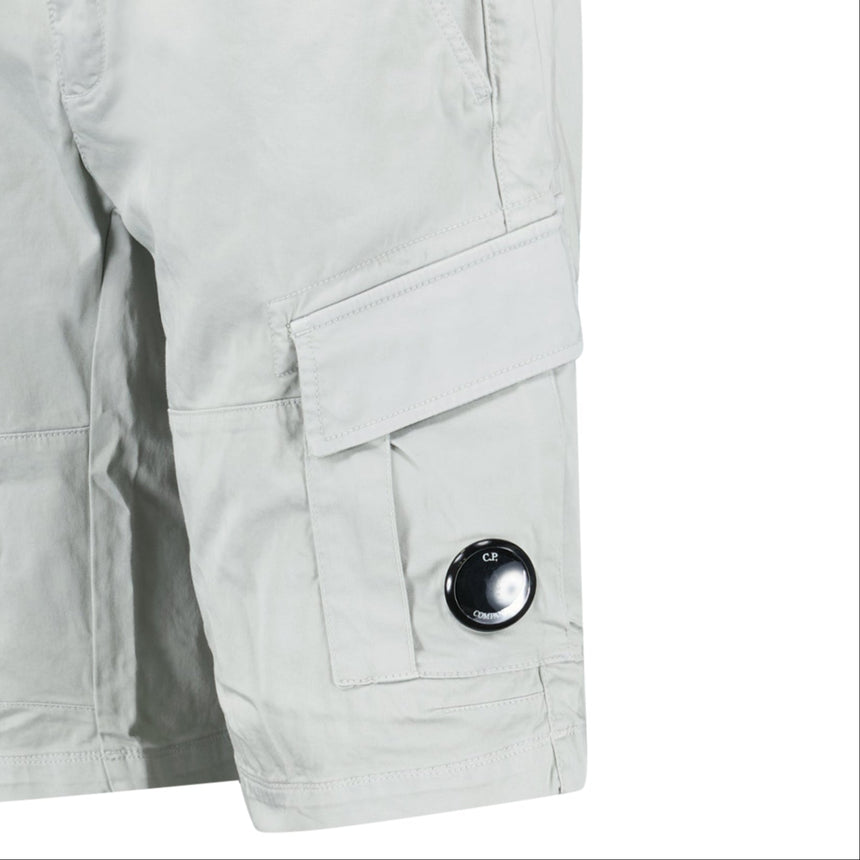 CP Company Stretch Sateen Cargo Lens Shorts in Blue Fox - Boinclo - Outlet Sale Under Retail